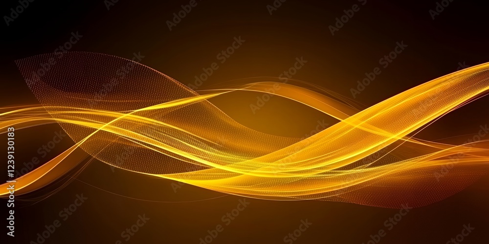Fototapeta premium Abstract Golden Waves Elegant Flowing Design Luxury Background Digital Art