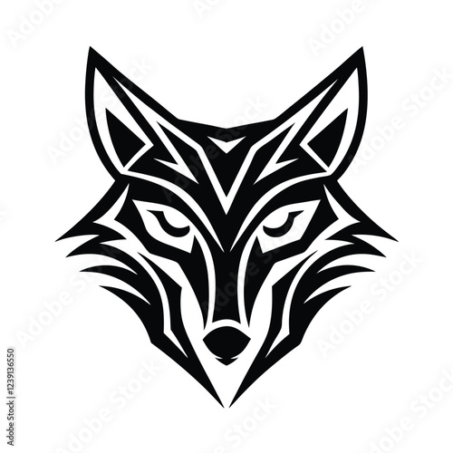 Abstract Tribal Coyote Face Tattoo A Modern Southwestern Inspired Ink Design