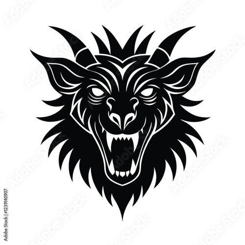 Fantasy Chimera Beast Head Tattoo Illustration A Multi Animal Hybrid Creature