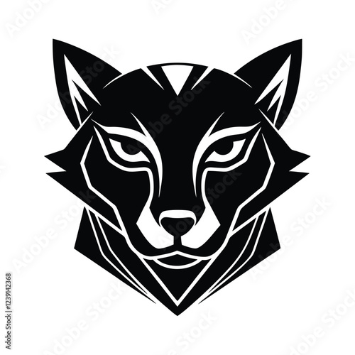 Futuristic Cyberpunk Animal Face Vector Graphic For High Tech Sci Fi Projects