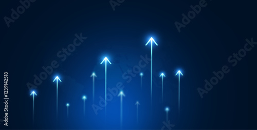 Financial exchange stock market and economic data business investment.Stock growth graph chart and analysis.
