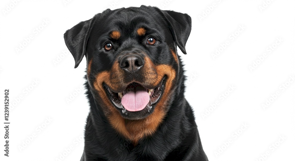 Happy Rottweiler Dog Portrait Canine Friend Pet Animal Happy Rottweiler Dog Portrait Canine Friend Pet Animal