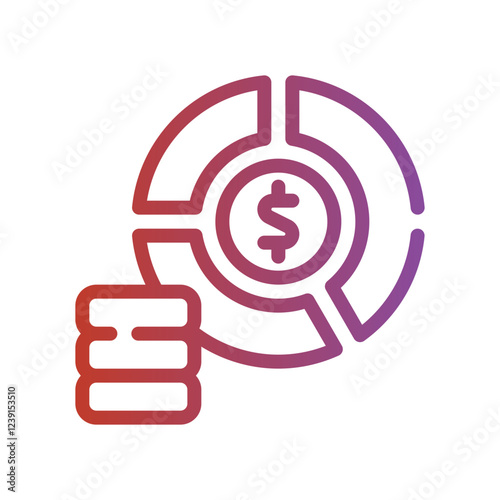 budgeting gradient icon