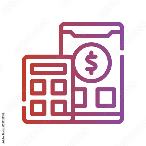 budgeting gradient icon
