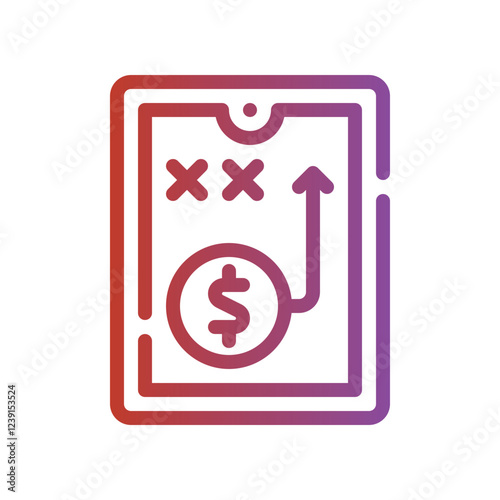 budgeting gradient icon