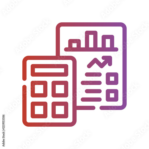 budgeting gradient icon