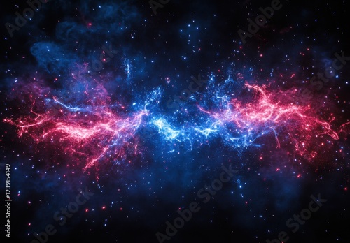 Wallpaper Mural Vibrant Cosmic Nebula with Blue and Pink Gas Clouds Illuminating the Depths of Space in a Stunning Astronomical Display Torontodigital.ca