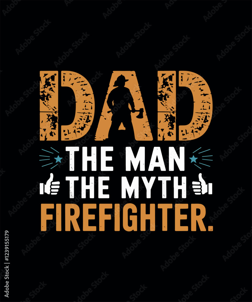 Naklejka premium Firefighter T-shirt Design