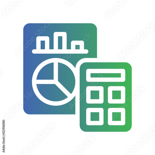 expense flat gradient icon