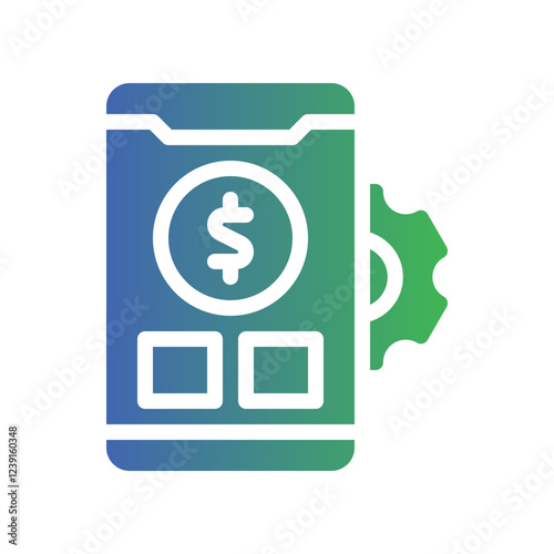 money flat gradient icon