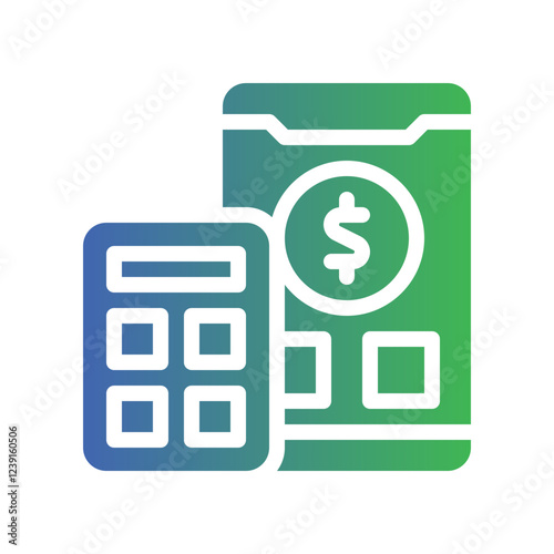 budgeting flat gradient icon