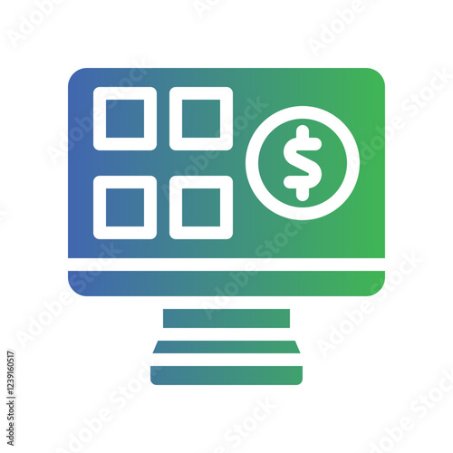 budgeting flat gradient icon