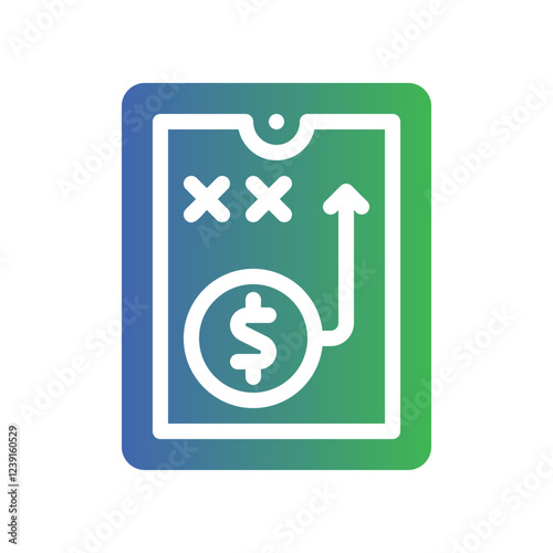 budgeting flat gradient icon