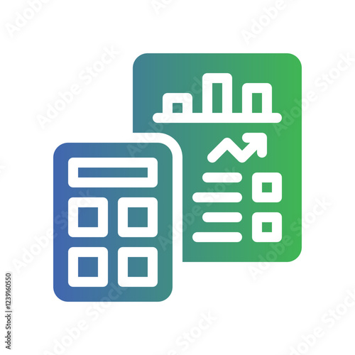 budgeting flat gradient icon