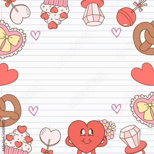 Valentine cartoon card 