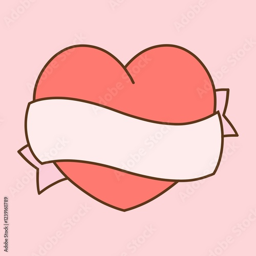 Heart and valentine card