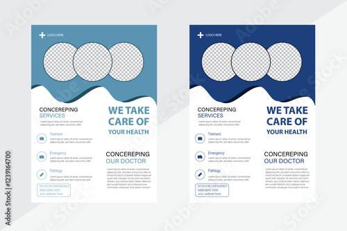Modern healthcare medical flyer templet design vector file 