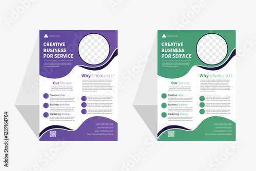 business flyer templet design  for your business with 2 color 