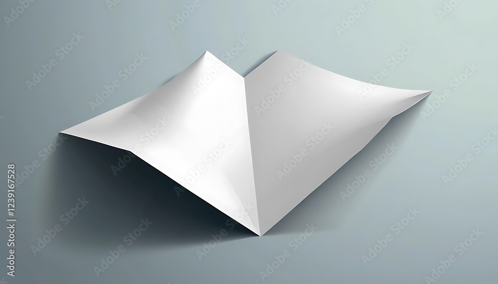 White Paper Folded Into A Unique Shape White Paper Folded Into A Unique Shape