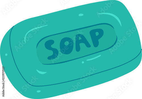 Hand drawing illustration soap bar
