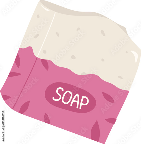Hand drawing illustration soap bar