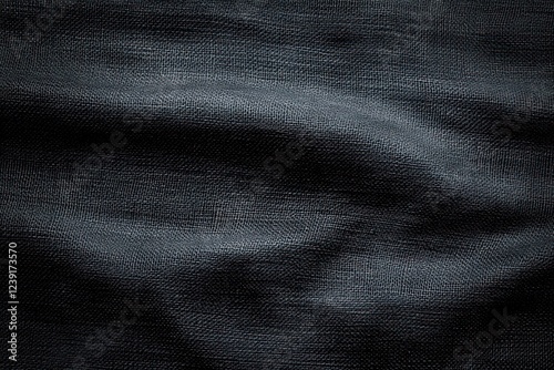 Textured Black Canvas with Chiaroscuro Lighting and Depth Shadows Highlights Abstract Background
