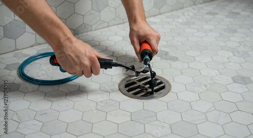 DIY Shower Drain Cleaning: How to Unclog a Clogged Drain with a Hand Auger photo