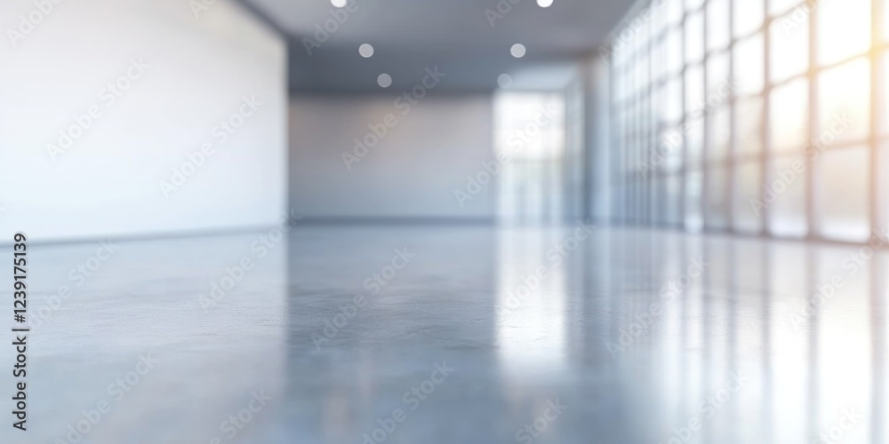 Obraz premium Modern Minimalist Interior: Spacious Hallway with Sunlight