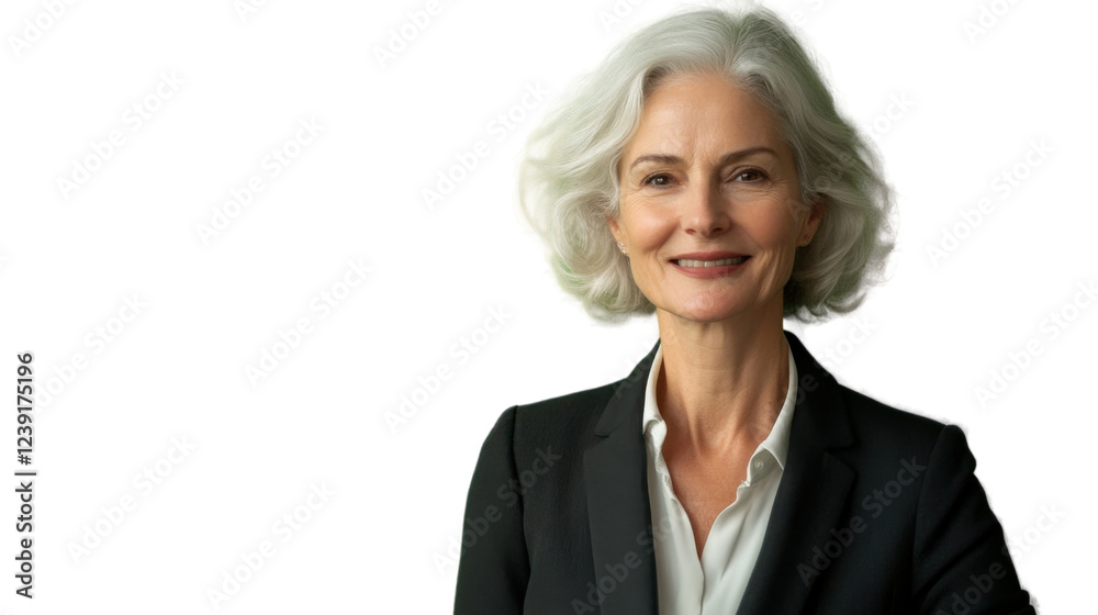 Studio portrait of a smiling senior businesswoman on a transparent background Studio portrait of a smiling senior businesswoman on a transparent background
