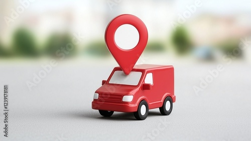 GPS tracking pulsing signal. A vehicle transmitting GPS signal. Searching car location photo