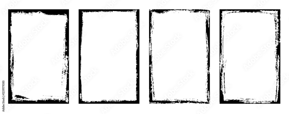 Grunge frame border texture on isolate background. Old grunge frame with dust texture. Texture drawing background