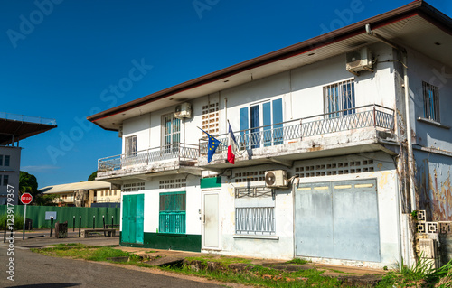 Government building in Cayenne, the capital of French Guiana in South America photo