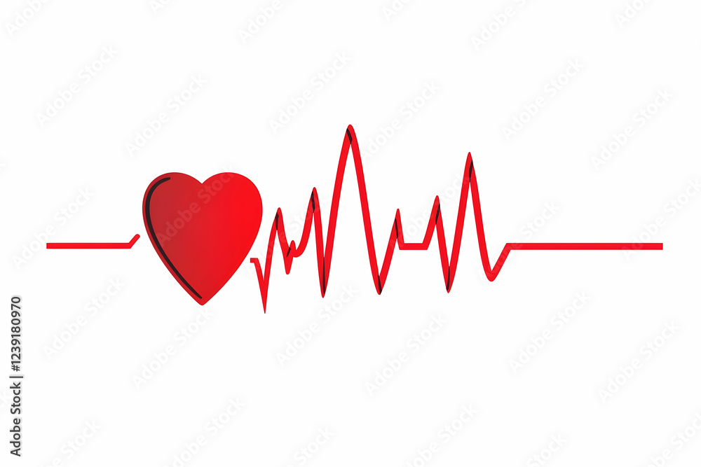 heart and heartbeat symbol heart and heartbeat symbol