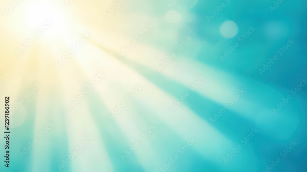 Fototapeta premium Subtle white light beam illuminating a soft blue gradient background, professional and elegant minimalist style,