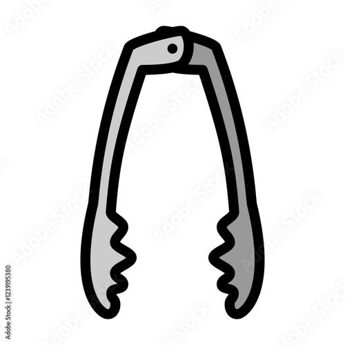 Tongs Vector Filled Icon Design