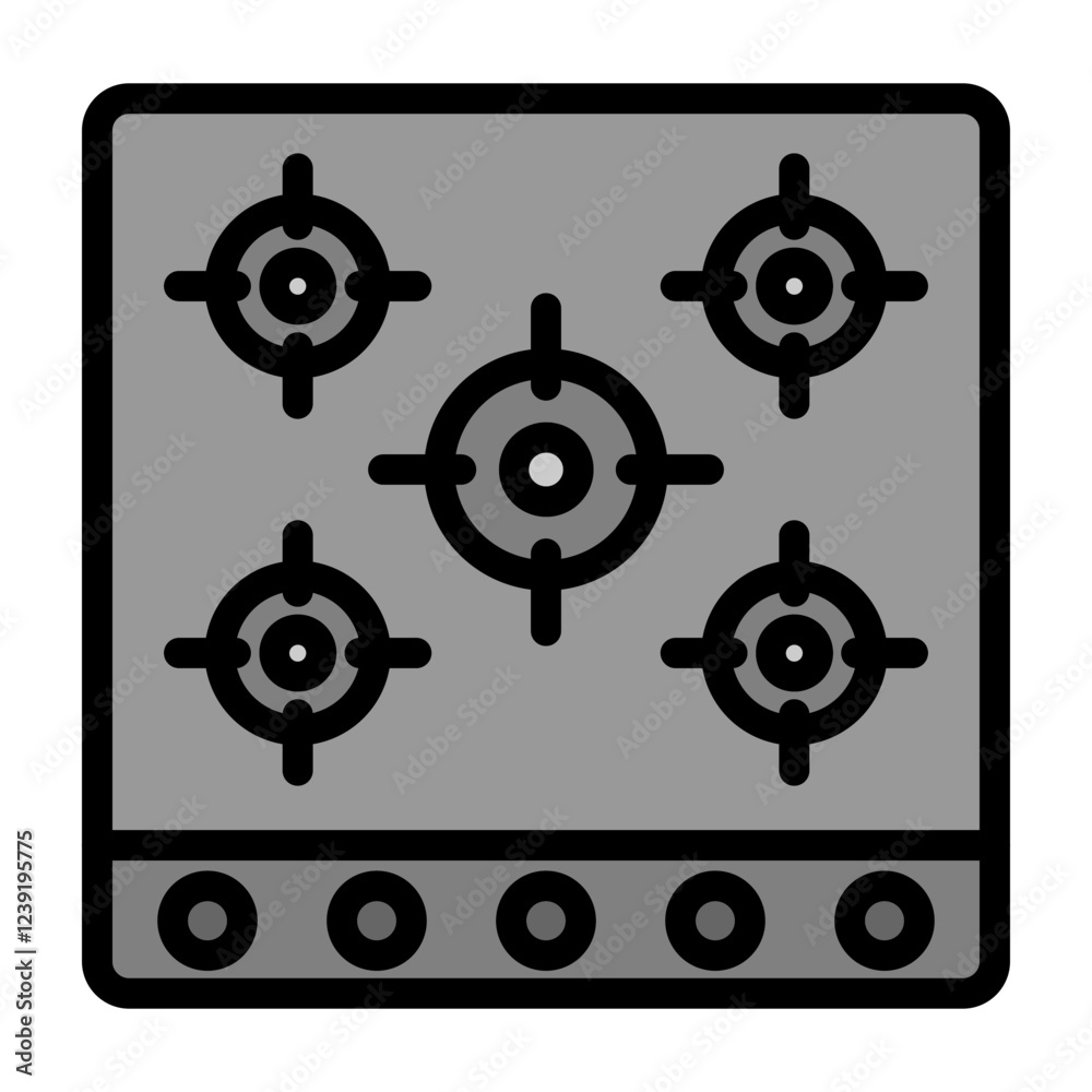Stove Vector Filled Icon Design Stove Vector Filled Icon Design