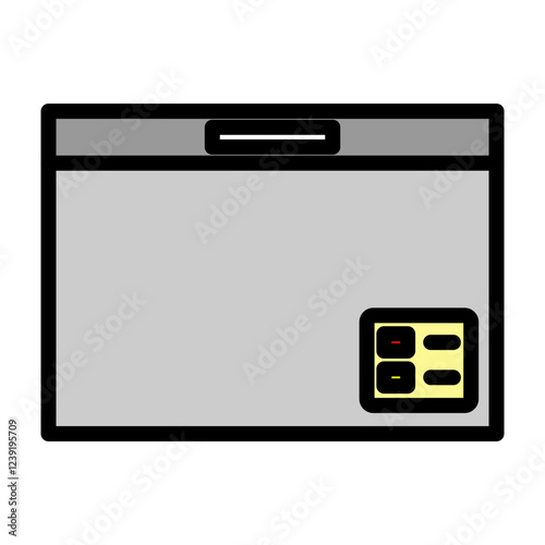 Deep Freezer Vector Filled Icon Design