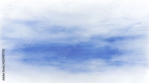 Wallpaper Mural Serene blue sky with soft clouds in tranquil watercolor effect Torontodigital.ca