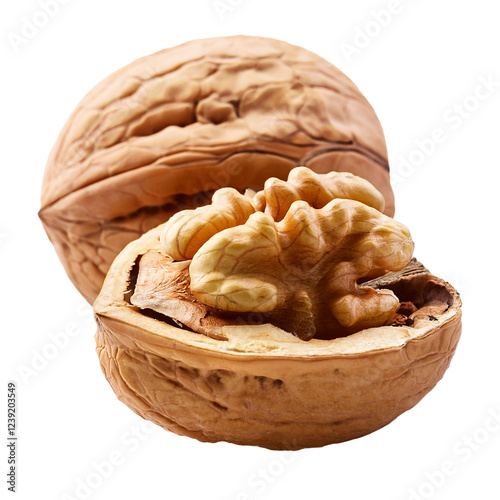 Obraz na płótnie walnuts isolated on white w salonie