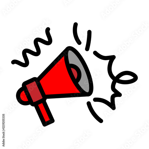 Announcement Vector Filled Icon Design