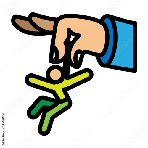Throw Vector Filled Icon Design