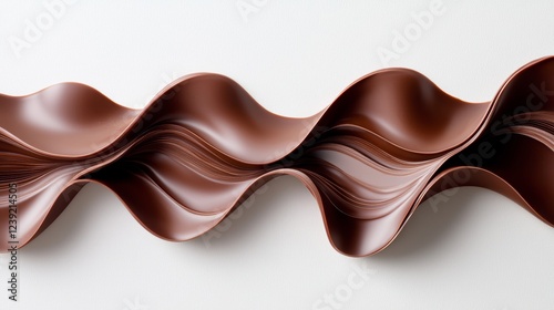 The glossy sheen on these chocolate folds tells a story of quality and indulgence, where richness meets a smooth, flawless texture.