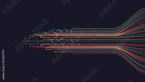 Technology background. Big data visualization concept