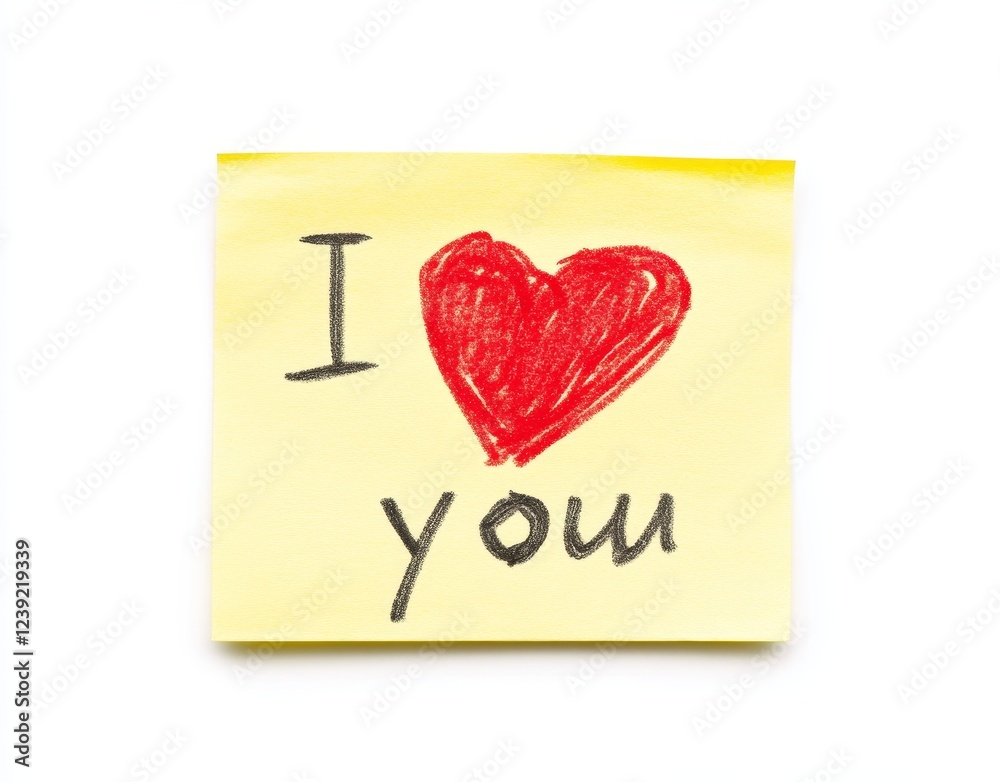 A yellow sticky note contains a handwritten note that reads A yellow sticky note contains a handwritten note that reads