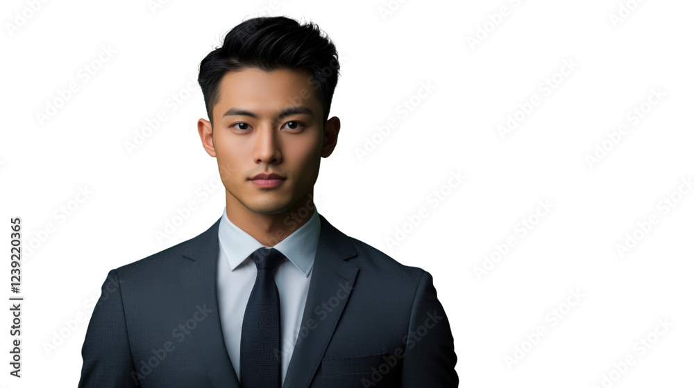 Confident businessman posing on transparent background Confident businessman posing on transparent background