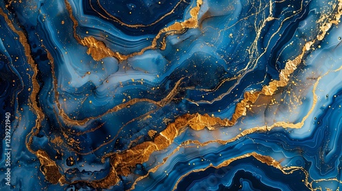 abstract background blue marble agate granite mosaic with golden veins, gold and blue marble texture, Abstract Background, Faux Stone Texture, Agate with Blue and Gold Veins