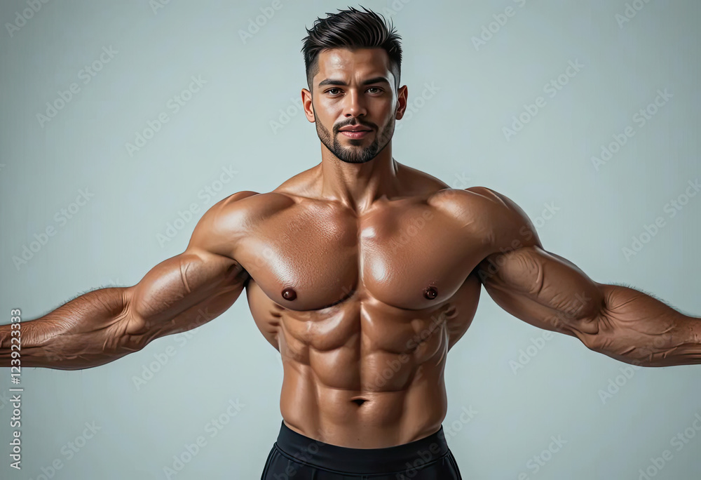 man or Male body builder flexing and posing man or Male body builder flexing and posing