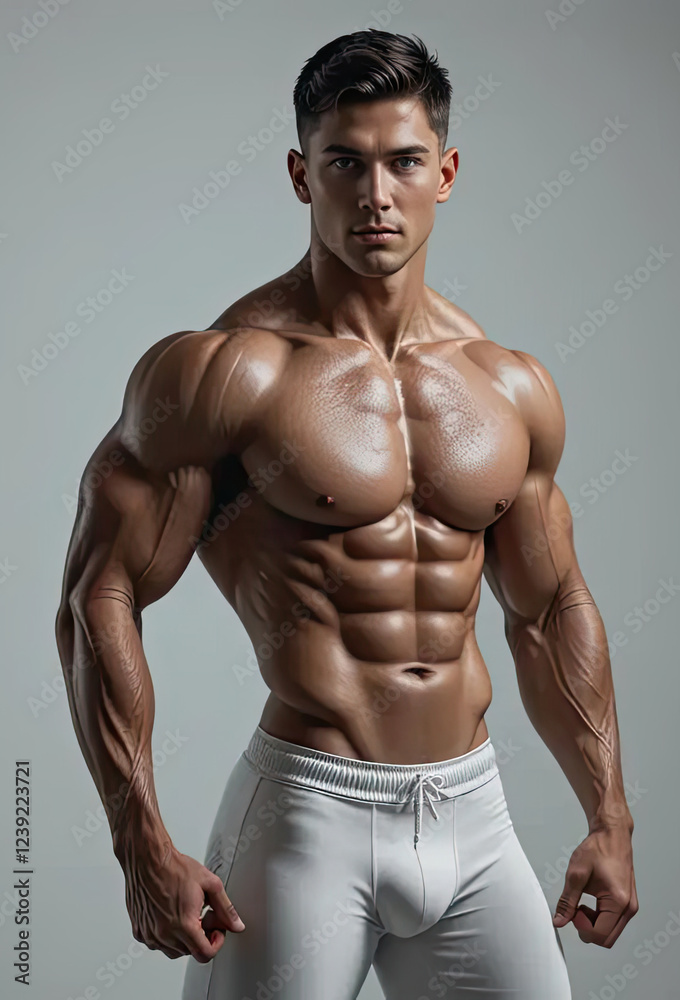 man or Male body builder flexing and posing man or Male body builder flexing and posing