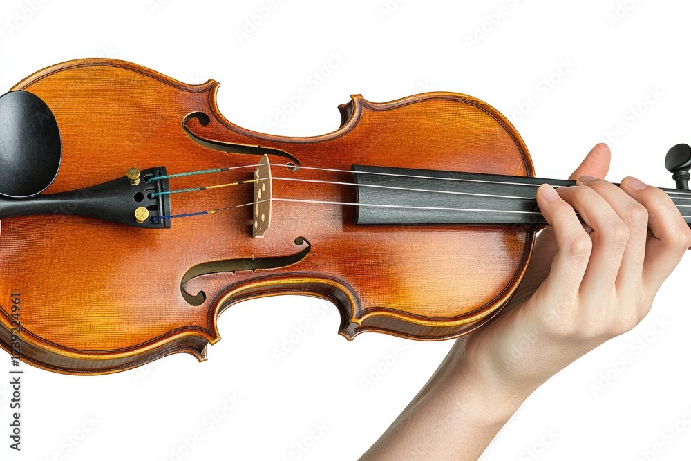 Close-Up of a Violinist's Hands Skillfully Playing the Fiddle, Isolated on Black Background Close-Up of a Violinist's Hands Skillfully Playing the Fiddle, Isolated on Black Background