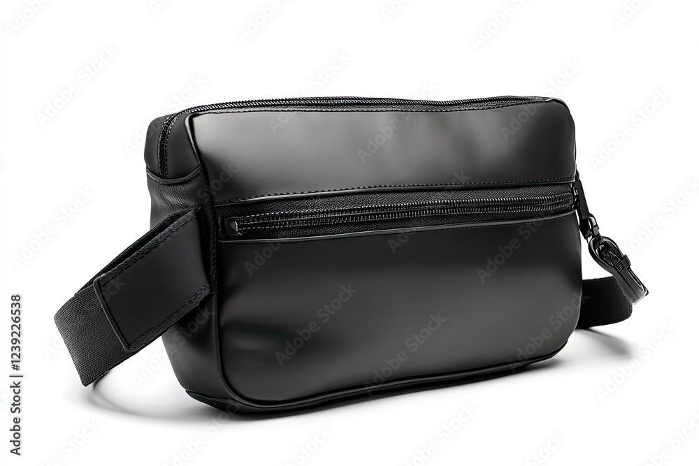 Black sling bag isolated on white background Black sling bag isolated on white background